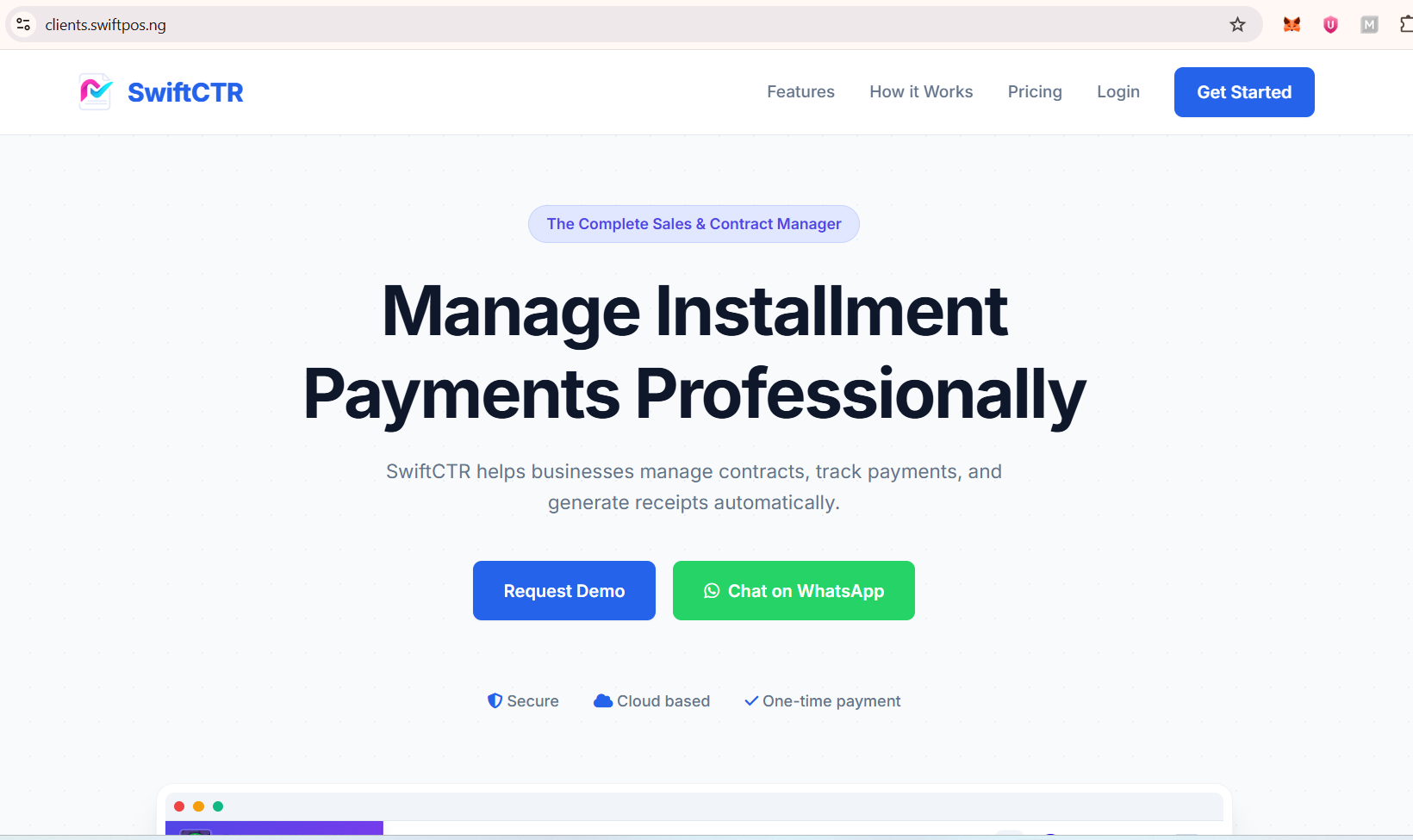 SwiftCTR - Installment Management System